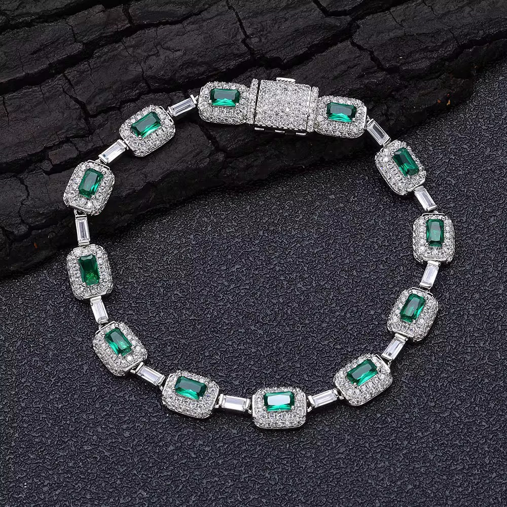 7mm 925 Sterling Silver Bracelet VVS Moissanite Bracelet for Women Fine Chain & Link Jewelry