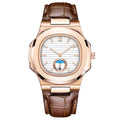 Luxury Business Men's Quartz Watch Stainless Steel Case Leather Stainless Steel Band Rose Gold Water Resistant
3BAR Analog Dial