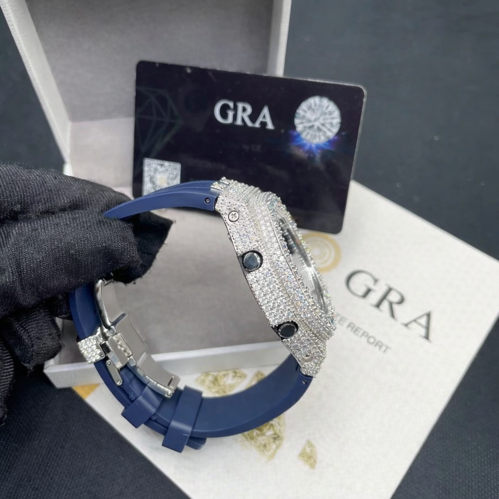 New Styles 925 Sterling Silver Iced Out VVS Moissanite
Diamond GA2100 Hip Hop Watch Case Bezel Band Buckle With GRA Certificated
