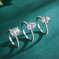 NATUNA 925 Sterling Silver Zircon Fine Jewelry Pear Shape Moissanite Engagement Rings for Girls