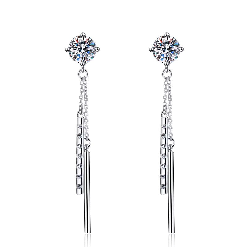 Classic Design Fine Jewelry Diamond Earrings S925
Sterling Silver 1CT VVs1 Moissanite Pendant Earrings of Women Ladies