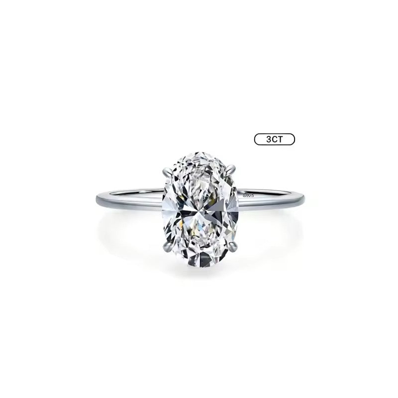 NATUNA 925 Sterling Silver Zircon Fine Jewelry Pear Shape Moissanite Engagement Rings for Girls