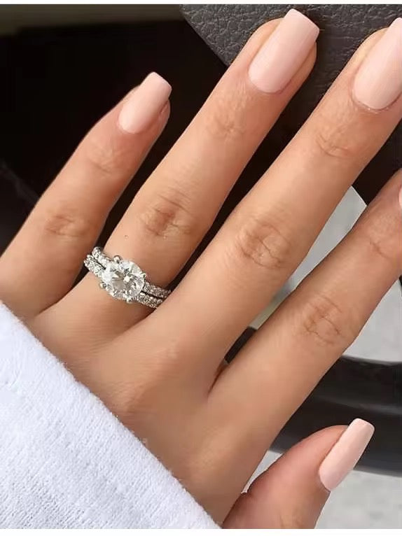 Natural Diamond Jewelry Diamond Engagement Ring with 18k Gold Diamond Rings