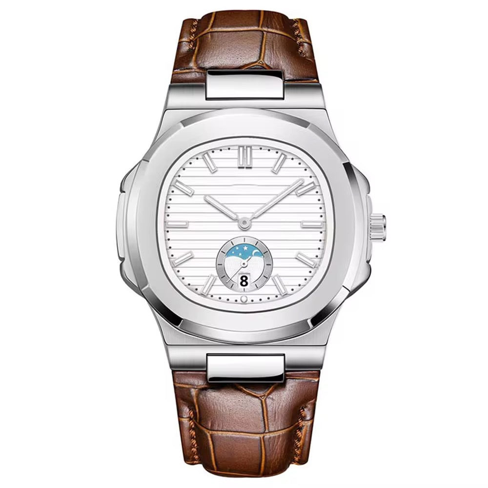 Luxury Business Men's Quartz Watch Stainless Steel Case Leather Stainless Steel Band Rose Gold Water Resistant
3BAR Analog Dial