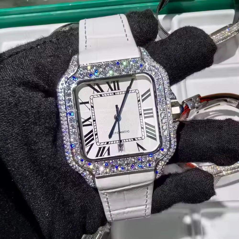VVS Moissanite Diamond Watches Arabian Brand Studded Wrist With Iced Out Watch for Gift Passd Watches