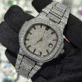 Stainless Steel Mechanical Moissanite Watch - D VVS Moissanite, Pass Diamond Tester, Luxury Hip Hop Style Wholesale Available