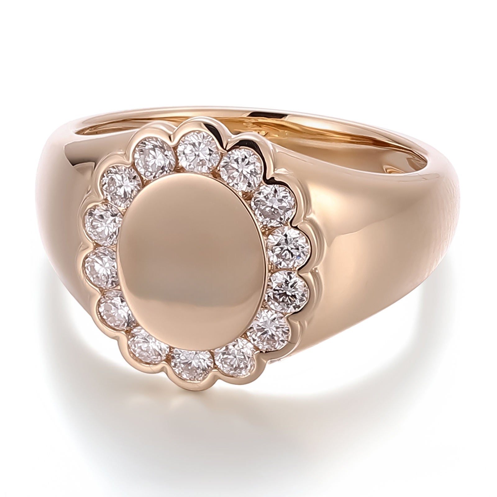 Custom Jewelry 14K Solid Gold Diamond Ring Inlay with Round Brilliant Cut IGI Certified Lab Diamond Wedding Ring for Men Women